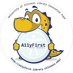Acessibility First CKEditor plugin logo, Ally the alligator